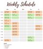 Weekly German learning schedule Unterägeri