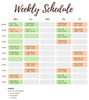 Weekly German learning schedule Unterägeri